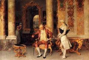 The Eavesdropper by Francesco Beda - Oil Painting Reproduction