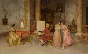 The Little Model by Francesco Beda Oil Painting