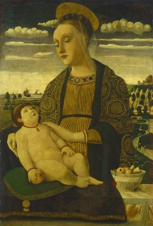 Madonna and Child by Francesco Benaglio Oil Painting