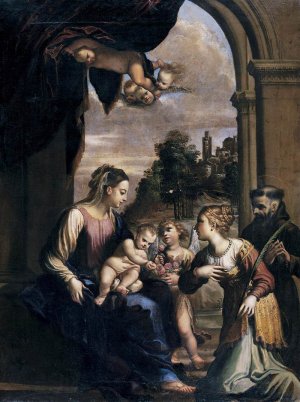 Madonna and Child with Sts Catherine and Francis