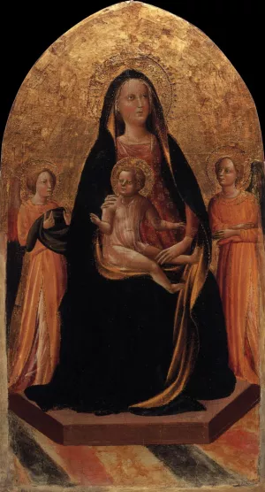Madonna and Child Enthroned with Angels by Francesco D'Antonio Di Bartolommeo Oil Painting