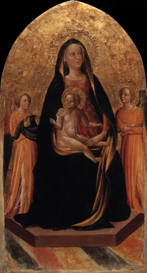 Madonna and Child Enthroned with Angels Oil painting by Francesco D'Antonio Di Bartolommeo