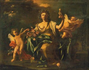 Allegory of the Seasons by Francesco De Mura Oil Painting