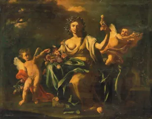 Allegory of the Seasons by Francesco De Mura Oil Painting