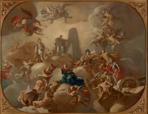Glorie auf einen Fursten by Francesco De Mura Oil Painting