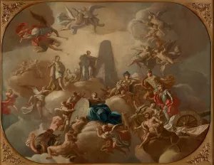 Glorie auf einen Fursten by Francesco De Mura Oil Painting