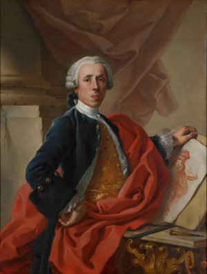 Self-Portrait by Francesco De Mura Oil Painting
