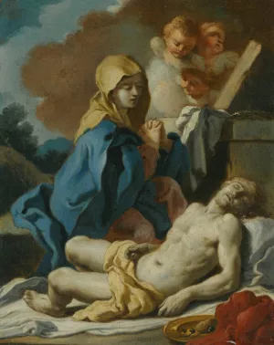The Pieta by Francesco De Mura Oil Painting