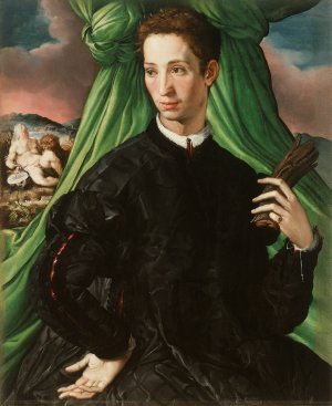 Portrait of a Florentine Nobleman by Francesco De' Rossi Oil Painting
