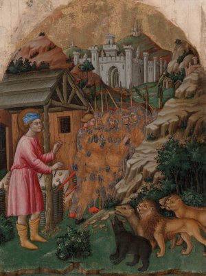 The Flight of the Soldiers Sent to Capture Saint Mamas by Francesco Dei Franceschi Oil Painting