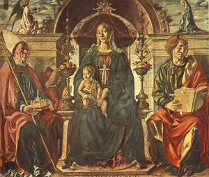 Madonna with the Child and Saints by Francesco Del Cossa - Oil Painting Reproduction