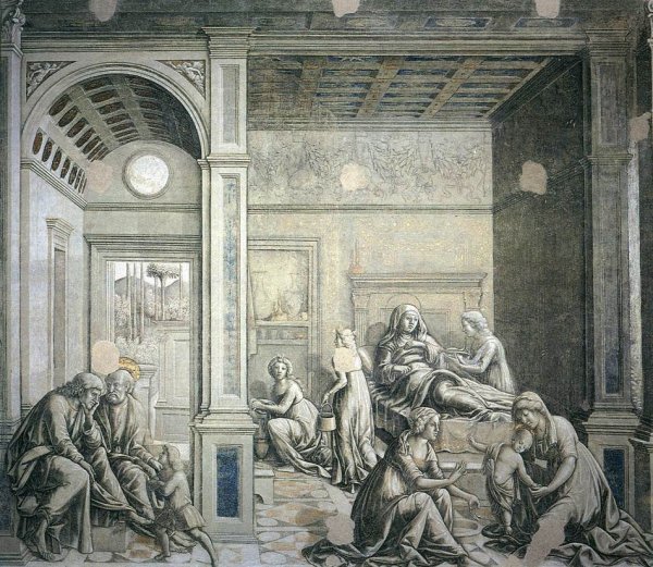 Main Product Photo of Birth of the Virgin Painting by Francesco Di Giorgio Martini