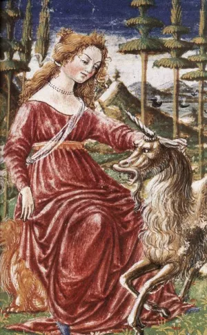 Chastity with the Unicorn painting by Francesco Di Giorgio Martini