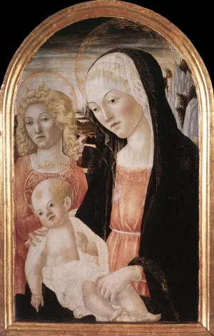 Madonna and Child with an Angel painting by Francesco Di Giorgio Martini