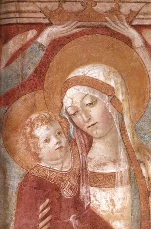 Madonna and Child with Angels Detail by Francesco Di Giorgio Martini Oil Painting