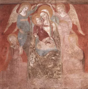 Madonna and Child with Angels by Francesco Di Giorgio Martini Oil Painting