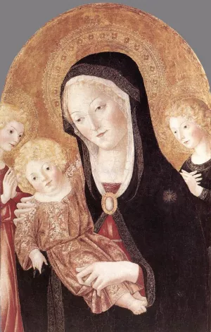 Madonna and Child with Two Angels by Francesco Di Giorgio Martini Oil Painting