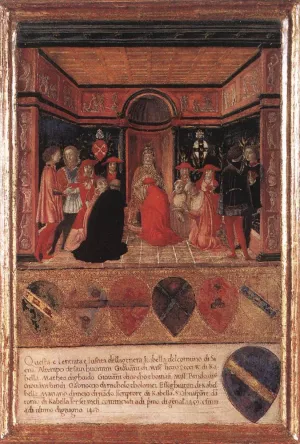 Pope Pius II Names Cardinal His Nephew by Francesco Di Giorgio Martini - Oil Painting Reproduction