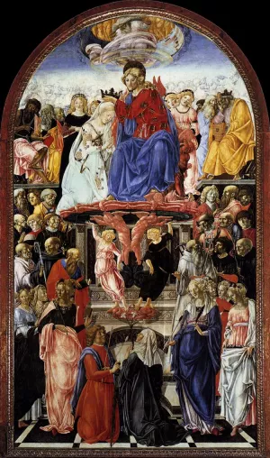 The Coronation of the Virgin by Francesco Di Giorgio Martini Oil Painting