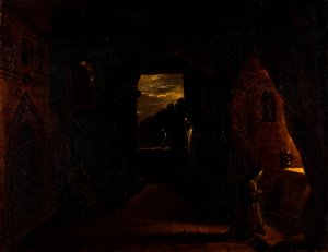 Night Piece, Nuns In A Convent by Francesco Diofebi Oil Painting