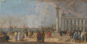St Mark's Square In Venice by Francesco Fidanza Oil Painting