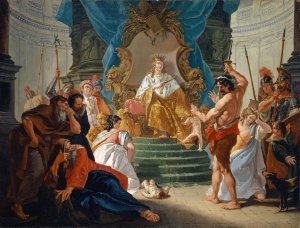 The Judgment Of Solomon by Francesco Fontebasso Oil Painting