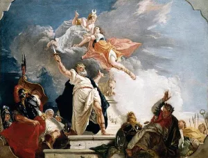 The Sacrifice of Iphigenia painting by Francesco Fontebasso