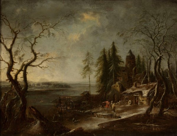 Main Product Photo of Winter landscape Painting by Francesco Foschi