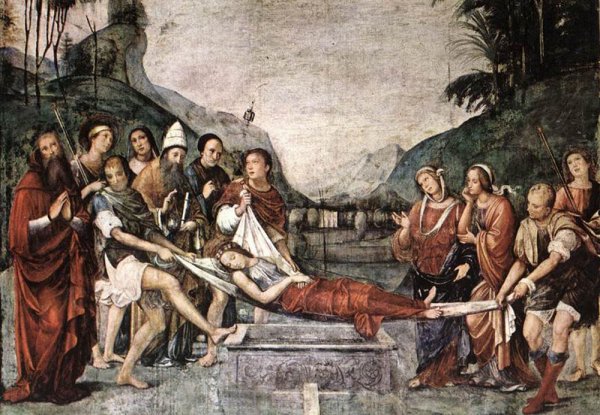 The Burial of St Cecily by Francesco Francia - Hand-Painted Oil Painting Reproduction