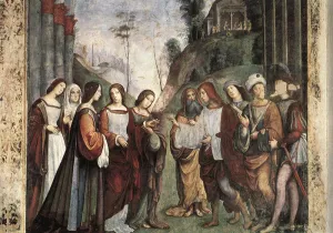 The Marriage of St Cecily by Francesco Francia Oil Painting