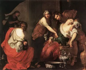 The Birth of Rachel painting by Francesco Furini