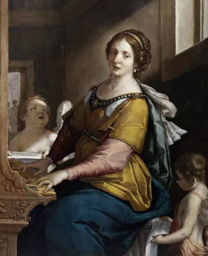 Saint Cecilia by Francesco Gessi Oil Painting