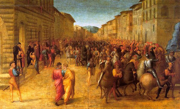 Main Product Photo of Entry of Charles VIII into Florence Painting by Francesco Granacci