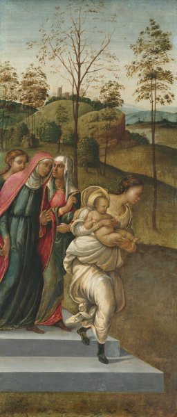 John the Baptist being carried to Zacharias by Francesco Granacci Oil Painting