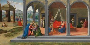 Scenes from the Life of Saint John the Baptist by Francesco Granacci Oil Painting