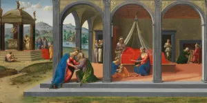 Scenes from the Life of Saint John the Baptist by Francesco Granacci Oil Painting