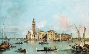 The Island of San Michele, Venice by Francesco Granacci Oil Painting