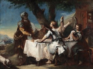 Abraham Welcoming the Three Angels by Francesco Guardi Oil Painting