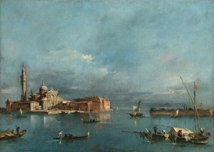 San Giorgio Maggiore, with the Punta del Giudecca by Francesco Guardi Oil Painting