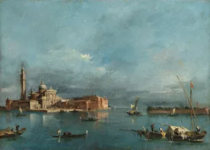 San Giorgio Maggiore, with the Punta del Giudecca by Francesco Guardi Oil Painting