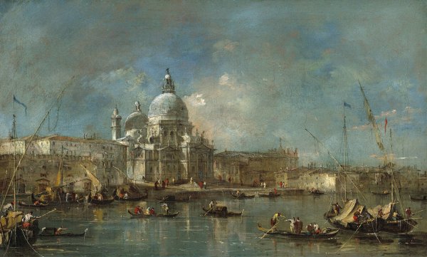 Santa Maria della Salute  by Francesco Guardi - Hand-Painted Oil Painting Reproduction