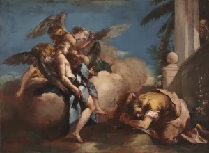 The Angels Appearing to Abraham Oil painting by Francesco Guardi