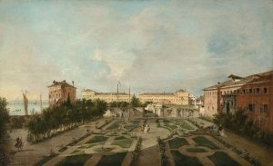 The Garden of Palazzo Contarini dal Zaffo by Francesco Guardi Oil Painting