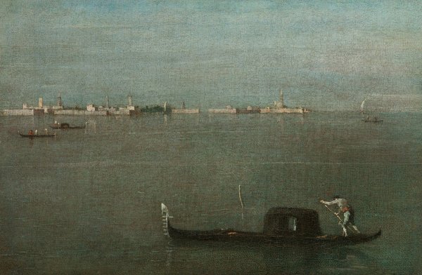 The Grey Lagoon  by Francesco Guardi - Hand-Painted Oil Painting Reproduction
