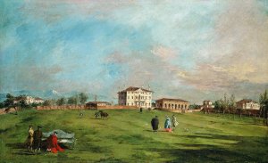 The Villa Loredan, Paese by Francesco Guardi Oil Painting