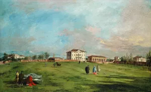 The Villa Loredan, Paese Oil painting by Francesco Guardi