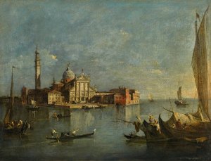 Venice, A View Of San Giorgio Maggiore by Francesco Guardi Oil Painting