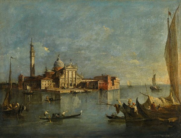 Venice, A View Of San Giorgio Maggiore by Francesco Guardi - Hand-Painted Oil Painting Reproduction