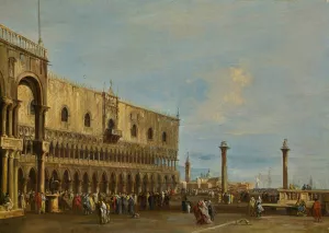 Venice, A View Of The Piazzetta Looking South With The Palazzo Ducale by Francesco Guardi Oil Painting