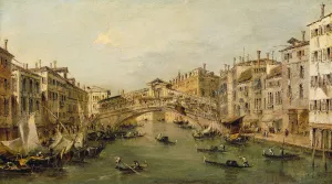 Venice, The Rialto by Francesco Guardi Oil Painting